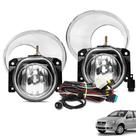 Kit Farol de Milha Palio EL 2009 a 2011 Botão Touch e Moldura Cromada