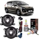 Kit farol de milha peugeot 3008 2011 ate 2015 e super led 2d