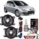 KIT Farol de Milha Peugeot 307 2007 ate 2014 e Super Led 2D