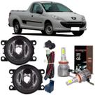 Kit farol de milha peugeot hoggar 2007 a 2014 e super led 2d