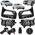 Kit Farol de Milha Polo Virtus 2017 a 2022 com DRL e Botão Modelo Original VW