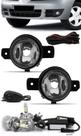 Kit Farol de Milha Renault Clio 2003 à 2012 Botão Alternativo + Kit Lâmpada Super LED 6000K
