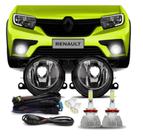 Kit Farol De Milha Renault Sandero Logan 2017 2018 2019 2020 + Super Led