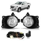 Kit Farol de Milha S10 2018 A 2019 Estriada Vidro Botão Universal
