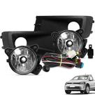 Kit Farol de Milha Saveiro G6 2014 a 2016 Botão Tic Tac Moldura Preta