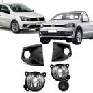 Kit Farol de Milha Saveiro Gol G6 com Moldura Preta / Botão Tic Tac 2 Pinos - Suits