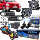 Kit farol de milha volksvagen vw gol voyage saveiro geração 5 g5 + lâmpada super branca hb4