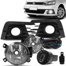 Kit Farol de Milha Volkswagen Gol e Voyage G7 2016 a 2018 Auxiliar Neblina Botão Original