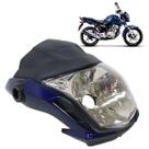 Kit Farol Dianteiro CG 160 Fan 2022 2023 2024 Azul Spencer 4 Peças Acabamento Liso Lente Lisa Acrílico