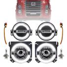 Kit Farol drl Caminhão VW Constellation + Pisca Led Angel Eyes 2023 2024 2025 Com Chicote e Lampada