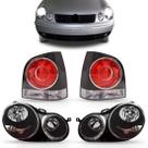 Kit farol e lanterna polo 2003 a 2006 mascara negra