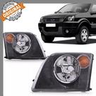 Kit Farol Ecosport Máscara Negra Pisca Ambar 2003 2004 2005 2006 2007