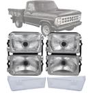 Kit Farol F1000 F4000 85 86 87 88 89 90 91 92lente Cristal