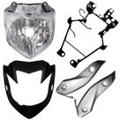 Kit Farol Fazer250 11 A 16 Carenagem Farol Bananinha Aranha