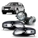Kit Farol Gol G4 Máscara Negra Com Lanterna Farol Milha