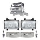 Kit farol h4 vw worker 00/05 nino com lampada h4 12v + par pisca cristal