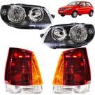 KIT Farol Lanterna Palio 2004 2005 06 a 2016 Máscara Negra Aro Cromado TRI