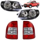 KIT Farol Lanterna Siena 2004 2005 2006 2007 Máscara Negra Aro Cromado CR