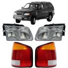 Kit Farol + Lanterna Tricolor S10 1995 Á 2000 Duplo