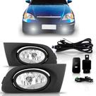 Kit Farol Milha Auxiliar Civic 2001 2002 2003 Botão Original