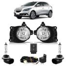 Kit Farol Milha Auxiliar Completo Par Lâmpada H27 Onix 2012 2013 2014 2015