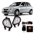 Kit farol milha auxiliar corsa 2000 a 2002 classic 2003 a 2009