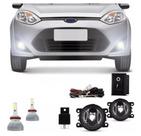 Kit Farol Milha Auxiliar Ford Fiesta Rocan + Super Led 2011 2012 2013 2014