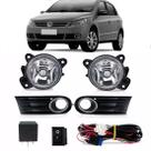Kit Farol Milha Auxiliar Gol Saveiro Voyage G5 G4 Grade Aro Cromado