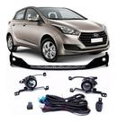 Kit Farol Milha Auxiliar Hb20 Hb20s 2016 2017 Aro Cromado
