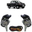 Kit Farol Milha Auxiliar Hilux 2005 2006 2007 2008 Led Lente Lisa Acrílico Carcaça Cinza