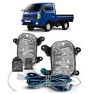 Kit Farol Milha Auxiliar Kia Bongo 2004 2005 2006 2007 2008 2009 2010 2011 2012 Completo Lente Lisa Acrílico Botão Universal