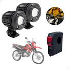 Kit Farol Milha Auxiliar Neblina Led 30w 12v + Botão On/ Off Usb XTZ 250 Lander 249cc 2007 até 2024