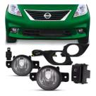 Kit Farol Milha Auxiliar Nissan Versa 2011 2012 2013 2014 Com Grade