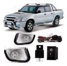 Kit farol milha auxiliar s10 2001 a 2011 lente vidro