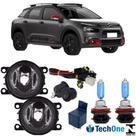 Kit farol milha citroen c4 cactus 2019 a 2022 super branca