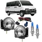 Kit farol milha fiat ducato 2005 ate 2017 e super branca