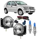 Kit farol milha fiat pálio 2000 01 02 03 a 2020 super branca