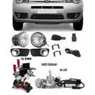 Kit Farol Milha Fiat Palio e Siena Economy 2010 20112012 Moldura Aro Cromo + Xenon ou LED Kit Farol Milha Fiat Palio e Siena Economy 2010 20112012 Moldura Aro Cromo + Xenon ou LED