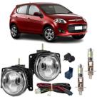 Kit farol milha fiat palio essence 2012 a 2017 com led vidro