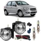 Kit farol milha fiat palio g4 2008 2009 2010 com led vidro