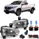 Kit farol milha fiat strada 2020 21 22 23 2024 super branca