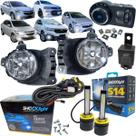 Kit farol milha gm cobalt onix sonic spin prisma 2012 2013 2014 2015 2016/s10 16 botao modelo original + lampada led s14