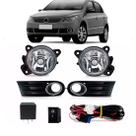 Kit farol milha gol g5 cromado com moldura Kit farol milha gol g5 cromado com moldura