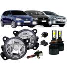 Kit farol milha gol g5 polo 2007 fox 2010 super led vidro vd