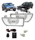 Kit Farol Milha Gol Quadrado Parati Saveiro Voyage Com Par de Pingos t10 5050 5 leds