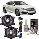 Kit farol milha honda new civic 2015 a 2021 super led