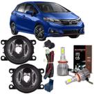 Kit farol milha honda new fit 2014 a 2022 super led