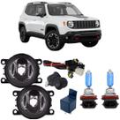 Kit farol milha jeep renegade 2015 a 2020 super branca