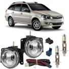 Kit farol milha led fiat palio weekend g3 2004 a 2012 vidro