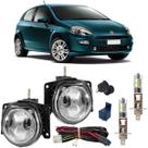 Kit farol milha led fiat punto 2007 ate 2016 vidro